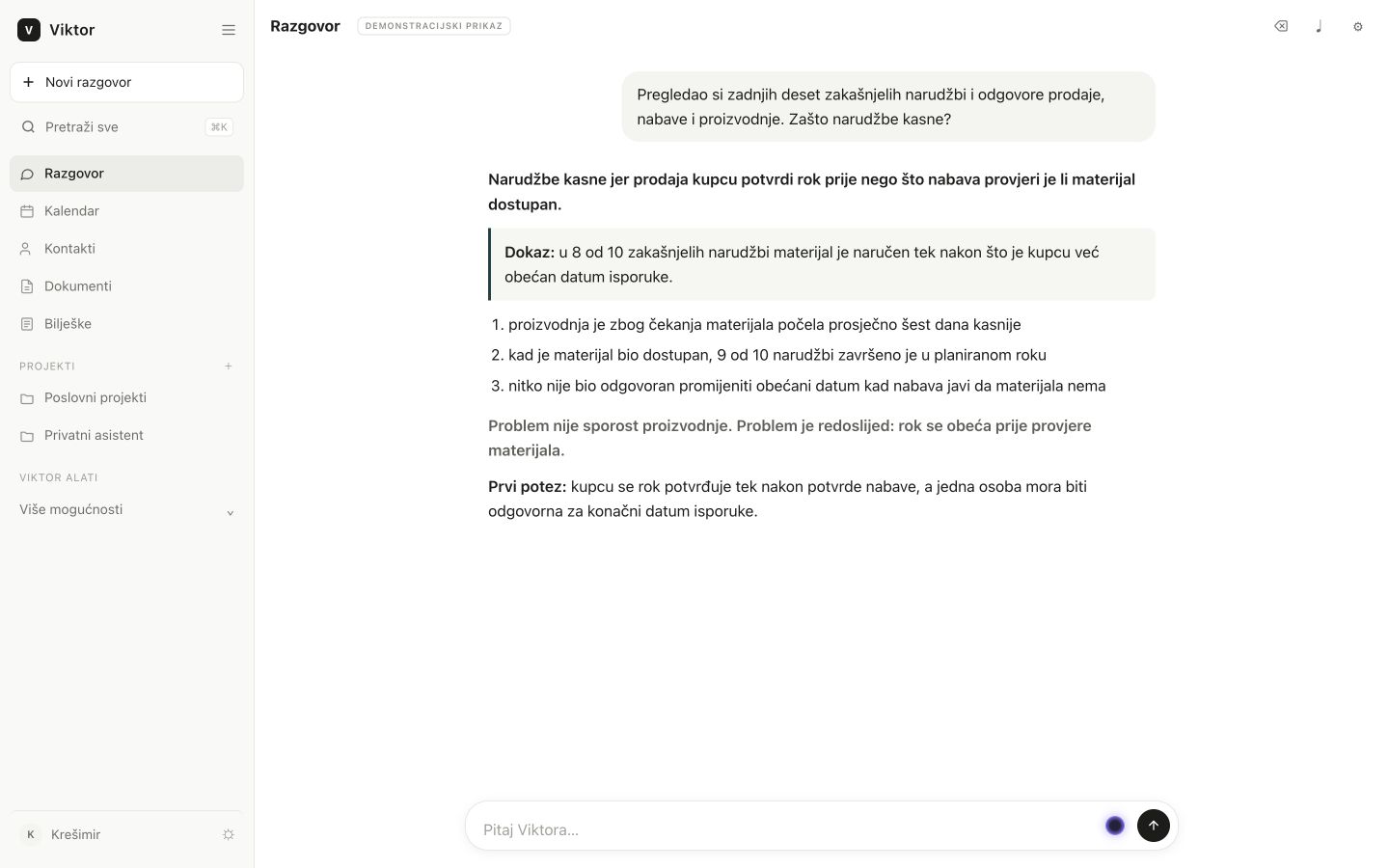 VIKTOR razgovor na računalu